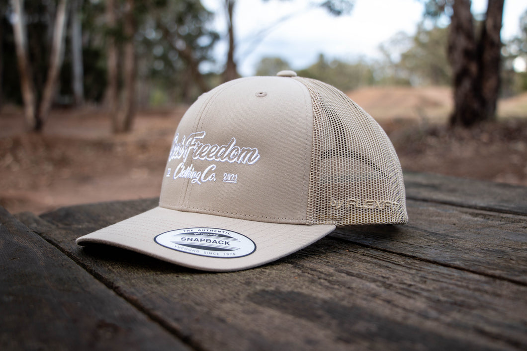 Seek Freedom Co. Tan Trucker