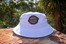 Load image into Gallery viewer, Seek Freedom Co. White Bucket Hat
