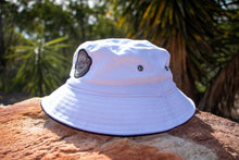 Load image into Gallery viewer, Seek Freedom Co. White Bucket Hat
