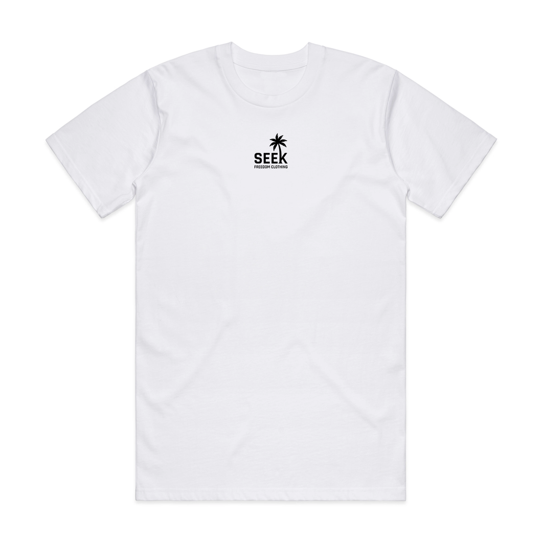 Seek Freedom Palm Tee - White