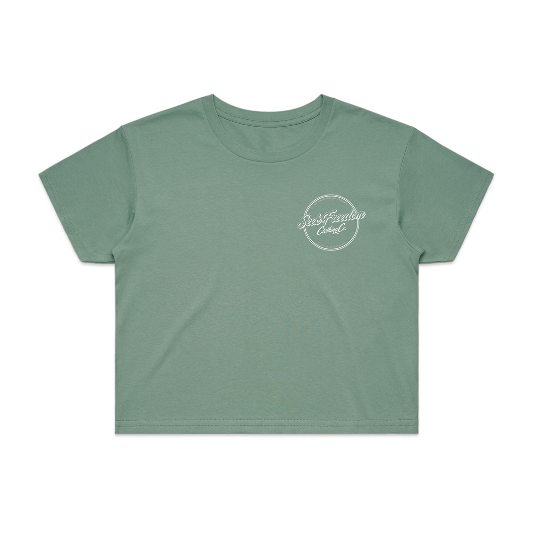 Classic Crop Tee - Sage